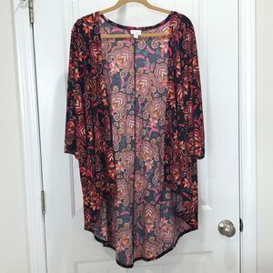 LulaRoe Women’s Open Front Paisley Kimono,  Size Large